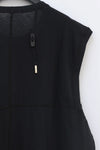 BORIS BIDJAN SABERI Black Sleeveless Dress ONE PIECE DRESS4 FTT00001 (WDRESS4 F035)